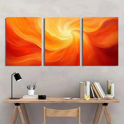 3pcs Modern Abstract Swirl Design Metal Print Ready to Hang Art