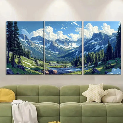 3pcs Rocky Mountain National Park Metal Print Ready to Hang Art