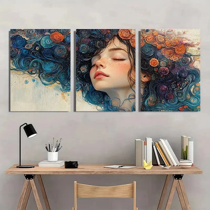 3pcs Whimsical Giclée One of Each Perfect Wall Art Set Canvas Framed 40x60cm - High Quality Print 100% Australian Made Wall Canvas Ready to Hang