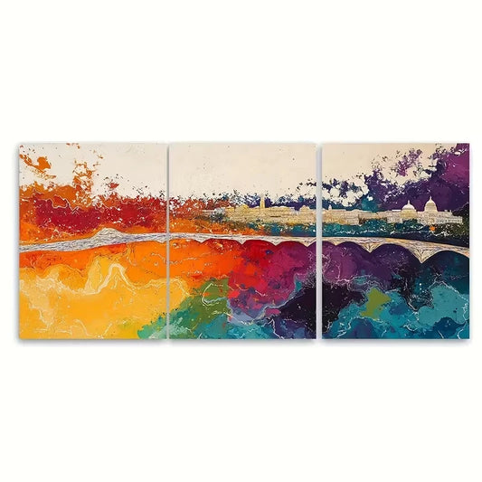 3pcs Washington DC Travel Metal Print Ready to Hang Art