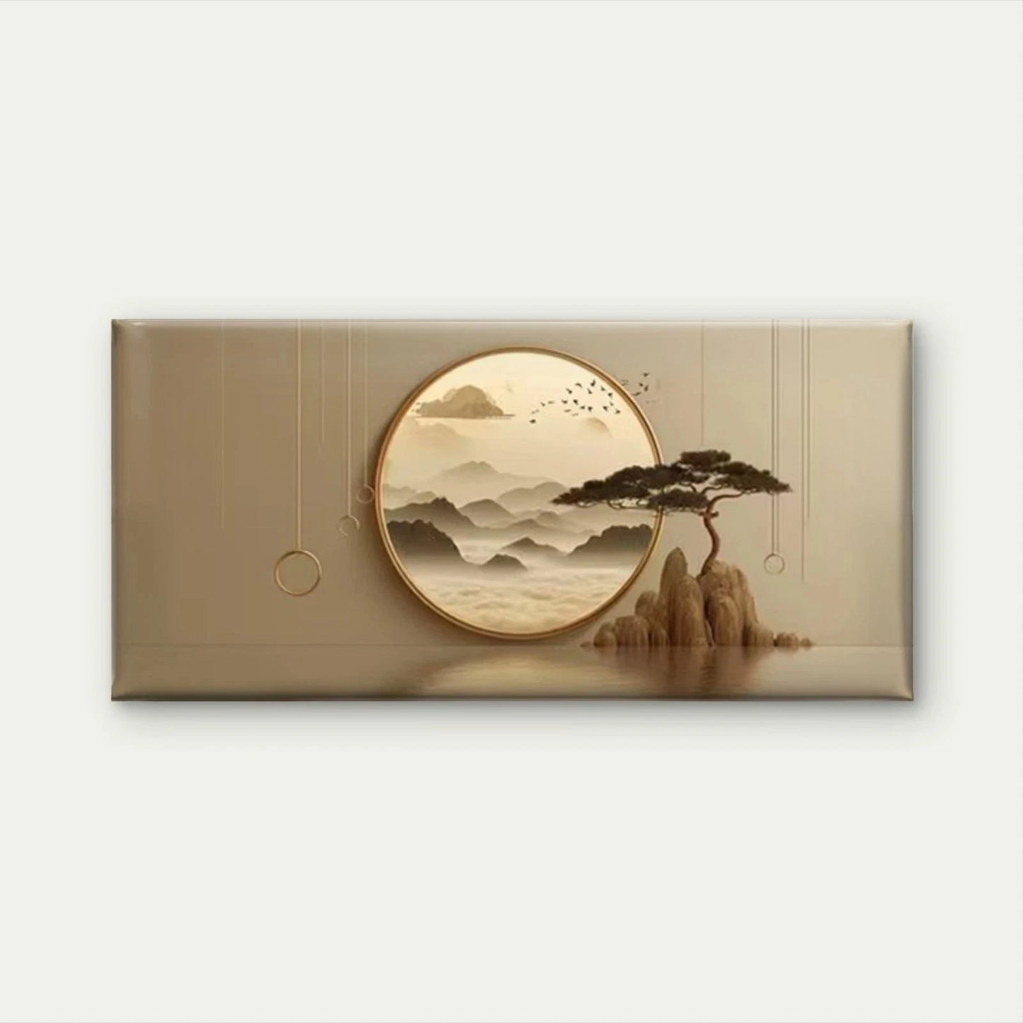 Minimalist Natural Landscape Wall Art Canvas Office Home Room Framed 120x60cm