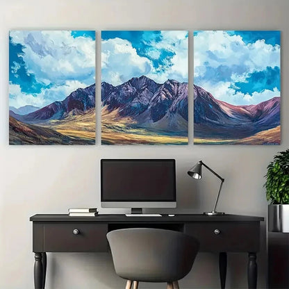 3pcs Scafell Pike England Travel Metal Print Ready to Hang Art
