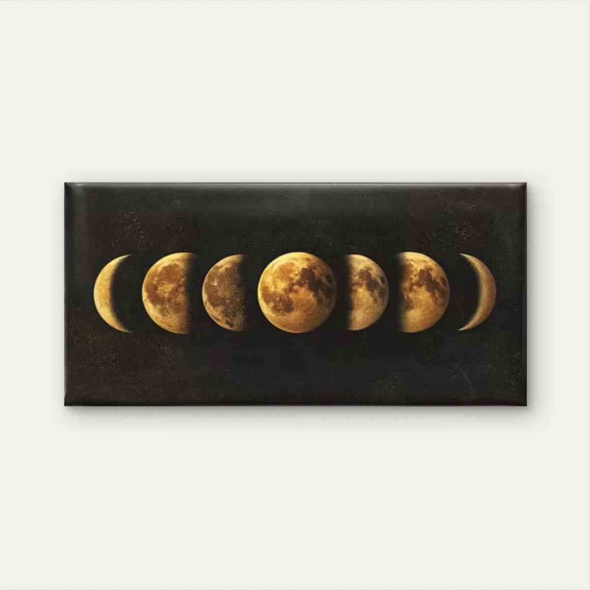 Celestial Lunar Cycle Chart Wall Art Canvas Office Home Room Framed 120x60cm