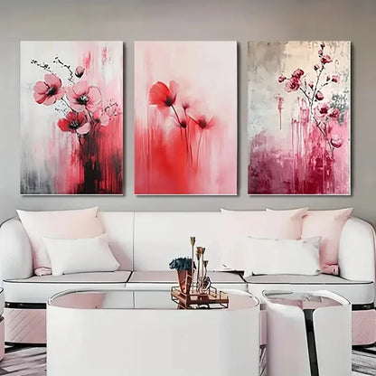 3pcs Pink Floral Sakura  Flower  SF   Wall Art Canvas Framed 40x60cm - High Quality Print 100% Australian Made Wall Canvas Ready to Hang