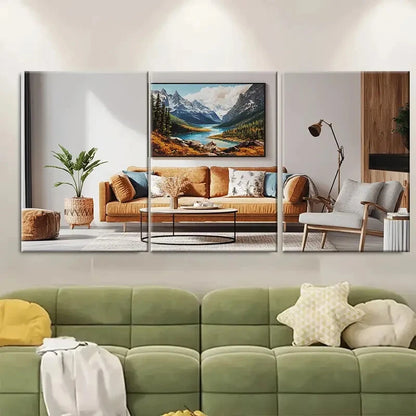 3pcs Glacier National Park Nature Landscape Metal Print Ready to Hang Art