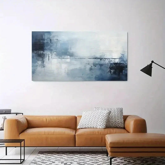 Abstract Neutral Painting wall canvas office home room framed 120x60cm - Bella Home Decor