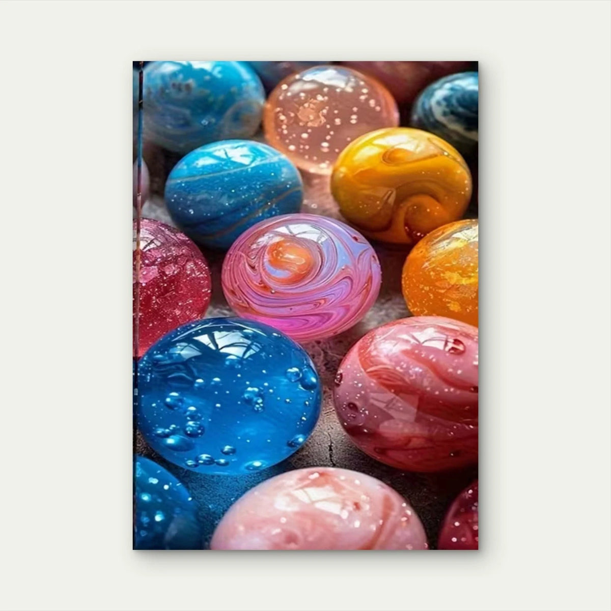 Marble Abstract Oil Painting Metal Print Ready to Hang