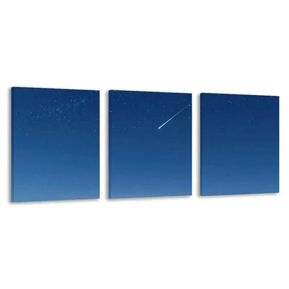 3pcs A Shooting Star Across The Night Sky    Wall Art Set Canvas Framed 60x90cm - High Quality Print 100% Australian Made Wall Canvas Ready to Hang