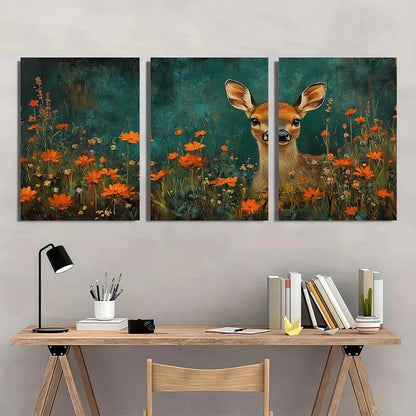 3pcs "The Meadow" by Lisa F, French Metal Print Ready to Hang Art