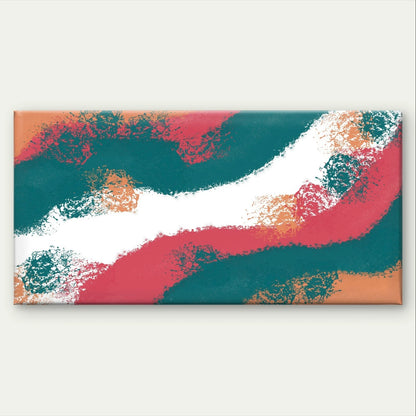 Modern Abstract Textured Colour Block Waves Wall Art Canvas Office Home Framed 120x60cm