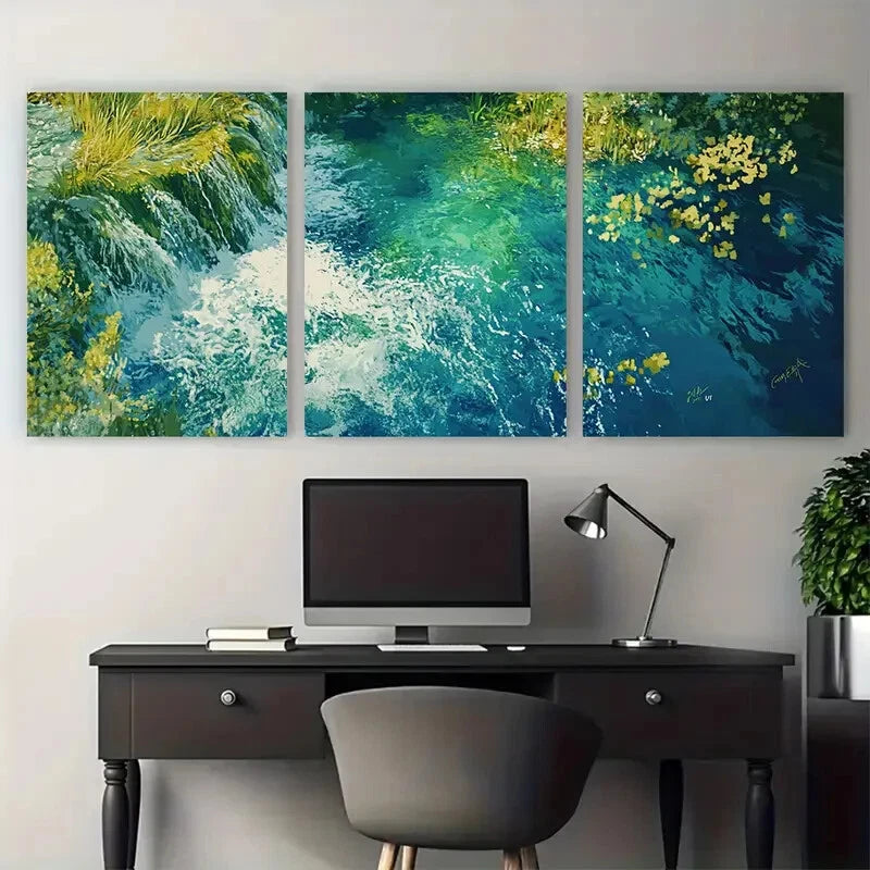3pcs Veliki Slap and Plitvice Lakes Travel Metal Print Ready to Hang Art