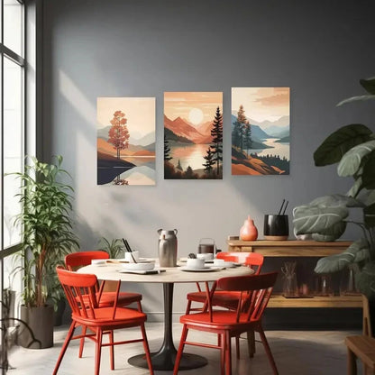 3pcs  Minimalist Bohemia Picture Metal Print Ready to Hang Art