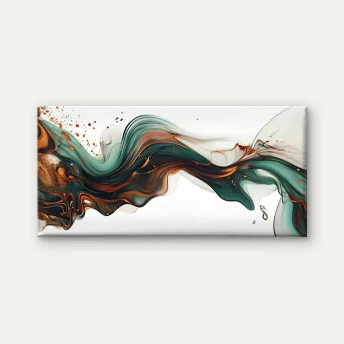 Abstract Fluid Art Earthy Tones Wall Art Canvas Office Home Room Framed 120x60cm