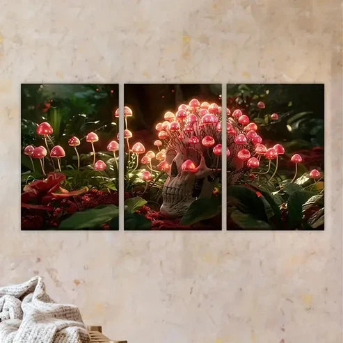 3pcs bird sitting on flower Wall Art Set Canvas Unframed - High Quality Print 100% Australian Made Wall Canvas - Bella Home Decor