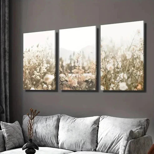 3pcs Scandinavian Countryside Landscape  Wall  Art Set Canvas Unframed - High Quality Print 100% Australian Made Wall Canvas