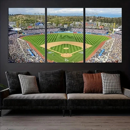 3pcs Baseball Stadium LA Stadium Print Metal Print Ready to Hang Art