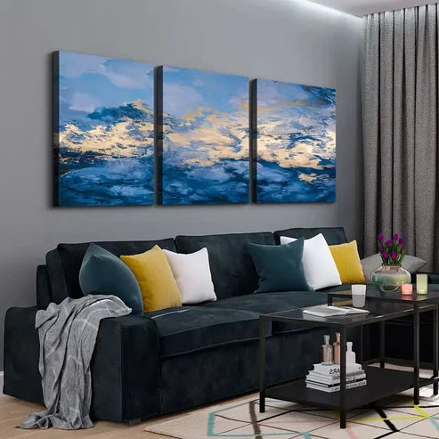 3pcs Abstract Canvas Framed 60x90 cm - High Quality Print 100% Australian Made Wall Canvas Ready to Hang