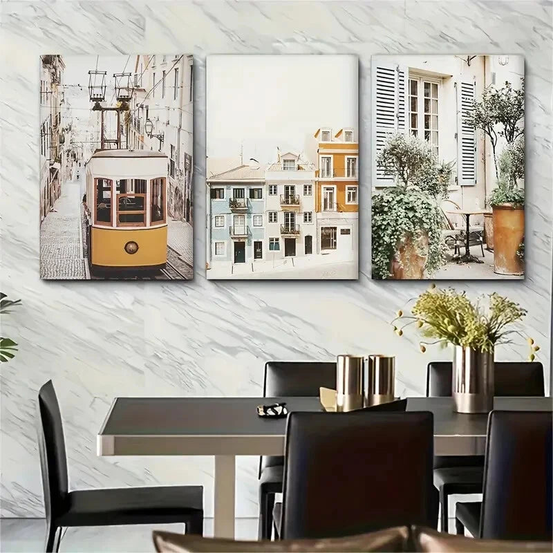 3pcs Portugal Print Travel Art Print Gallery Metal Print Ready to Hang Art