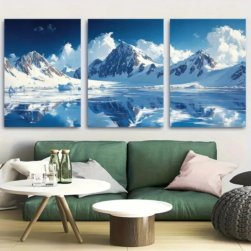 3pcs Svalbard Norway Vacation Travel Metal Print Ready to Hang Art