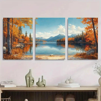 3pcs Newfound Lake New Hampshire Metal Print Ready to Hang Art
