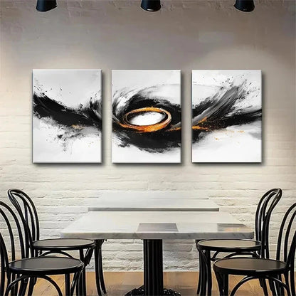 3pcs Modern Abstract Swirl Dynamic Perfect Wall Art Set Canvas Framed 50x70cm - High Quality Print 100% Australian Made Wall Canvas Ready to Hang
