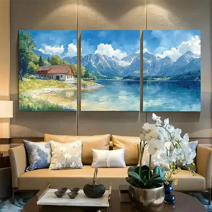 3pcs Salzkammergut Travel Austria Metal Print Ready to Hang Art