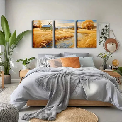 3pcs Laid-Back Country Scenery Wall Art Canvas Unframed - High Quality Print 100% Australian Made Wall Canvas