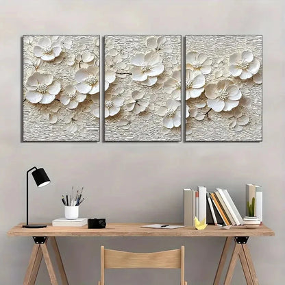 3pcs Sakura Art Prints Oil Painting Art Metal Print Ready to Hang Art