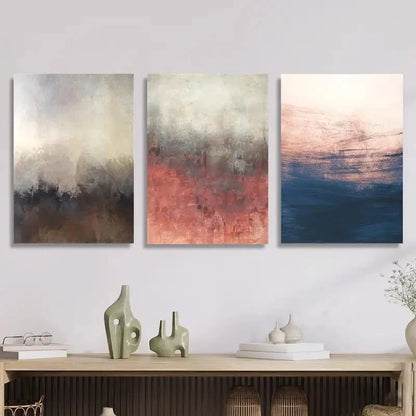 3pcs ,shabby vintage texture, textured Metal Print Ready to Hang Art