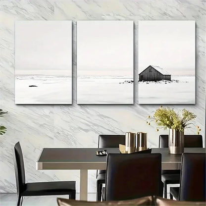 3pcs Isolated Black Sand Beaches with Basalt Metal Print Ready to Hang Art