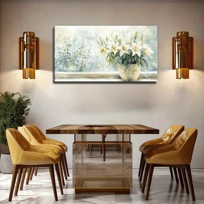 Elegant Minimalist Floral Wall Art Canvas Office Home Room Framed 120x60cm