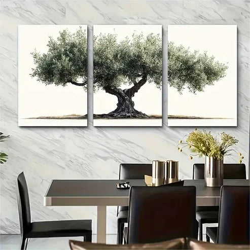 3pcs Botanical Tree Nature Décor Wall Art Set Canvas Unframed - High Quality Print 100% Australian Made Wall Canvas