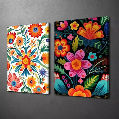 2pcs Decorative Painting, Mexican Canvas Framed 50x75cm - High Quality Print 100% Australian Made Wall Canvas Ready to Hang