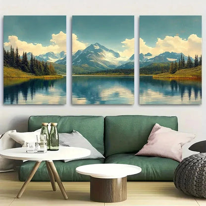 3pcs Katmai National Park, Alaska Travel Metal Print Ready to Hang Art