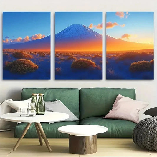 3pcs Mount Kilimanjaro Travel Tanzania Metal Print Ready to Hang Art