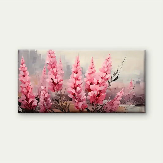 Pink Flowers Floral Vase Wall Art Canvas Office Home Room Framed 120x60cm