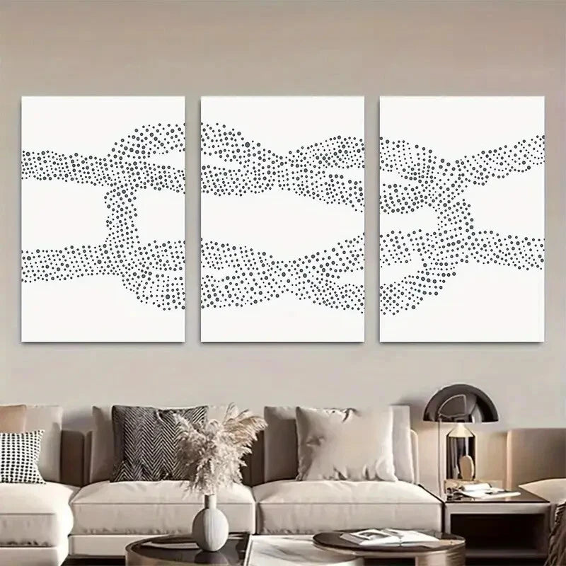3pcs Nautical Square Knot Coastal Print Metal Print Ready to Hang Art