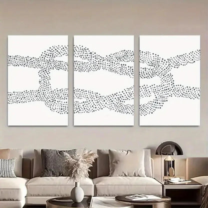 3pcs Nautical Square Knot Coastal Print Metal Print Ready to Hang Art