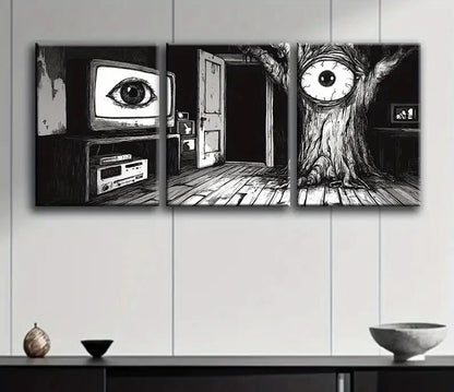 3pcs An Old Tree Eyes Metal Print Ready to Hang Art