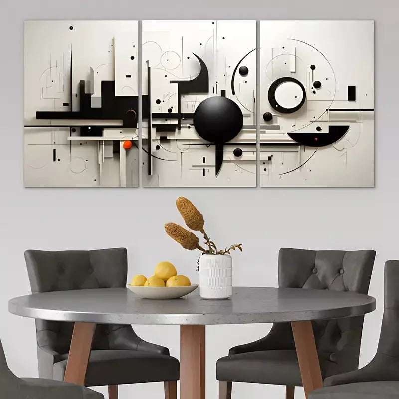 3pcs d Striking Modern Geometric Canvas Framed 40x60cm - High Quality Print 100% Australian Made Wall Canvas Ready to Hang