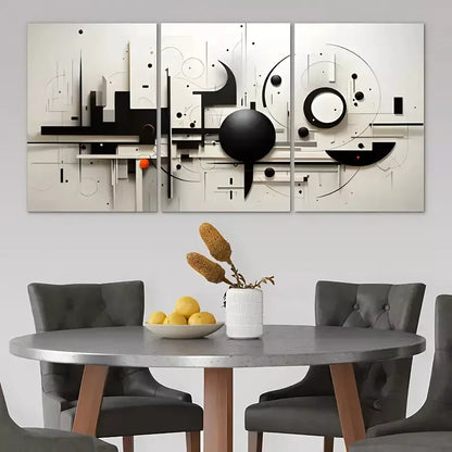 3pcs d Striking Modern Geometric Canvas Framed 40x60cm - High Quality Print 100% Australian Made Wall Canvas Ready to Hang
