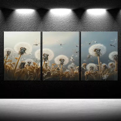 3pcs Charming Dandelion Canvas Framed 60X90cm - High Quality Print 100% Australian Made Wall Canvas Ready to Hang