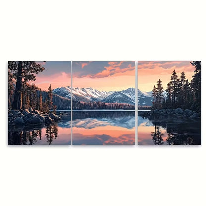 3pcs , Lake Tahoe Trave lNational Park Metal Print Ready to Hang Art