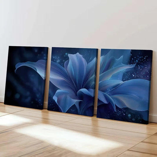 3pcs Abstract Floral Elegant Design  Wall Art Set Canvas Framed 60x90cm - High Quality Print 100% Australian Made Wall Canvas Ready to Hang