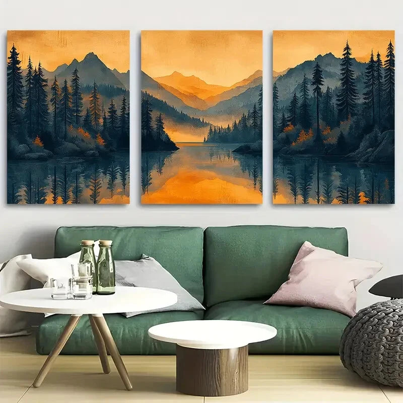 3pcs North Cascades Gorge National Park Metal Print Ready to Hang Art