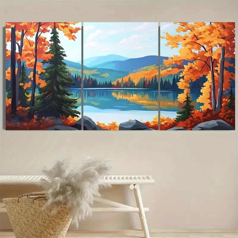 3pcs Algonquin Provincial Park Retro Metal Print Ready to Hang Art