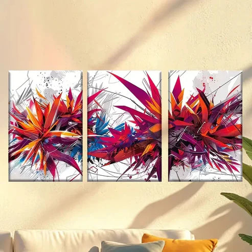 3pcs Agave Canvas Art Prints-Vibrant Colorful Wall Art Set Canvas Unframed - High Quality Print 100% Australian Made Wall Canvas
