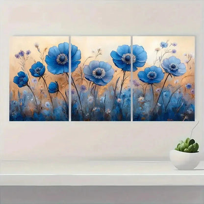 3pcs Queen Anne'S Lace Floral Art Prints Metal Print Ready to Hang Art