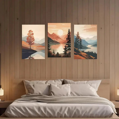 3pcs  Minimalist Bohemia Picture Metal Print Ready to Hang Art