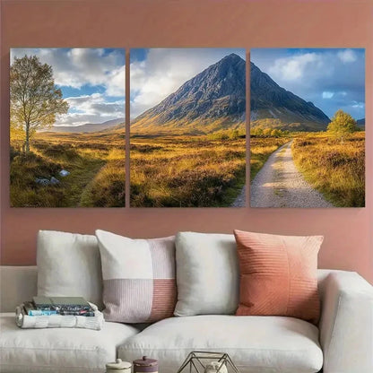 3pcs Buachaille Etive Mor West Highland Way Metal Print Ready to Hang Art